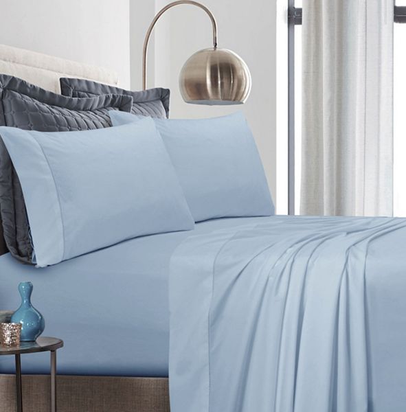 Tribeca Living 500 Thread Count Cotton Percale Extra Deep Pocket Queen