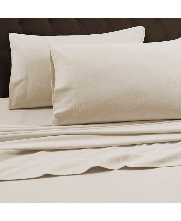 Tribeca Living Flannel Queen Flat Sheet Macy's