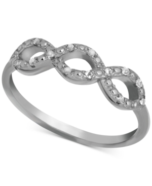 image of Diamond Infinity Ring (1/10 ct. t.w.) in Sterling Silver