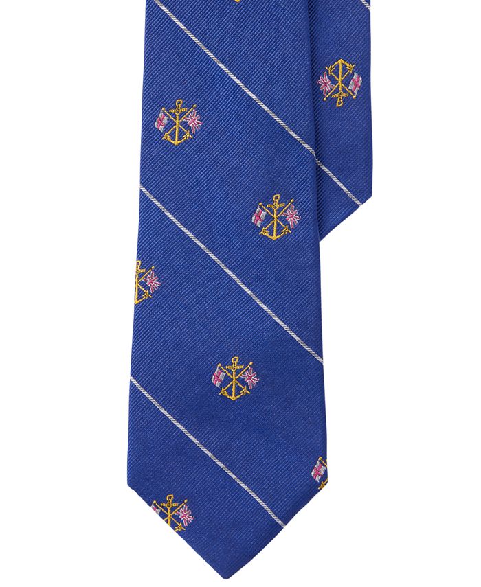Polo Ralph Lauren Men's Anchor Silk Club Tie - Macy's