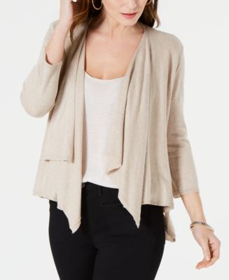 Style & Co Draped Pointelle-Back Cardigan, Created for Macy's - Macy's