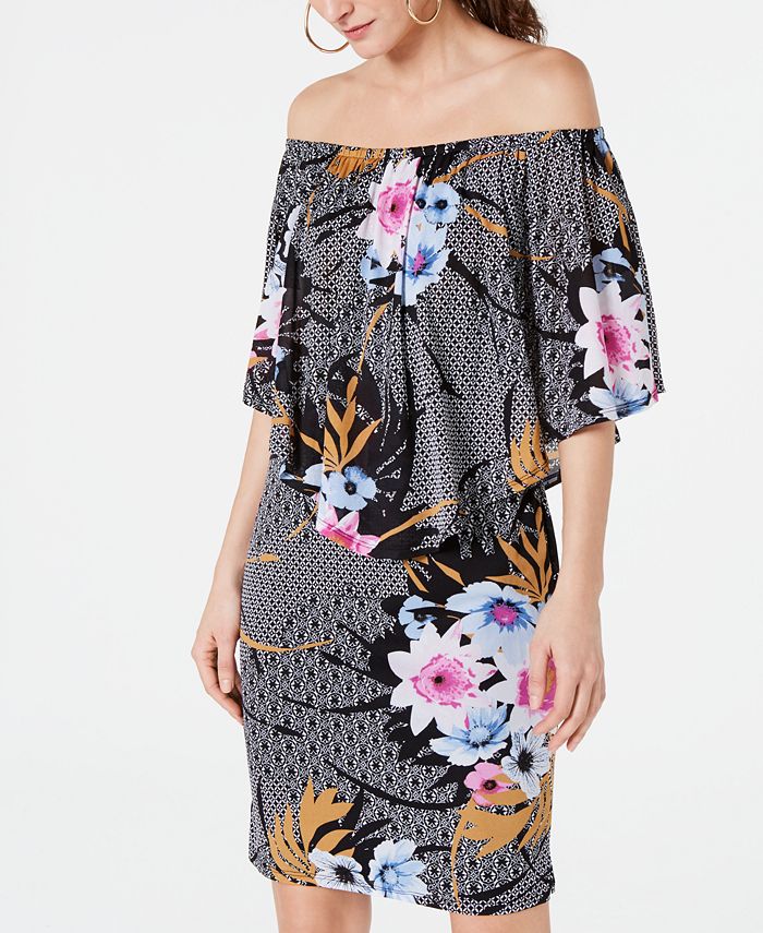 Thalia Sodi Printed Popover Dress, Created for Macy's Macy's