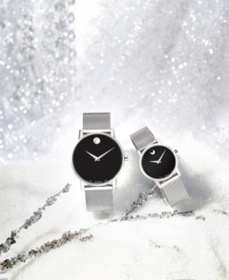 Unisex Swiss Museum Classic Stainless Steel Mesh Bracelet Watch 40mm