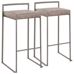 Lumisource Fuji Stackable Barstool Set of 2