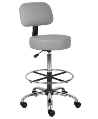 Caressoft Medical/Drafting Stool W/ Back Cushion
