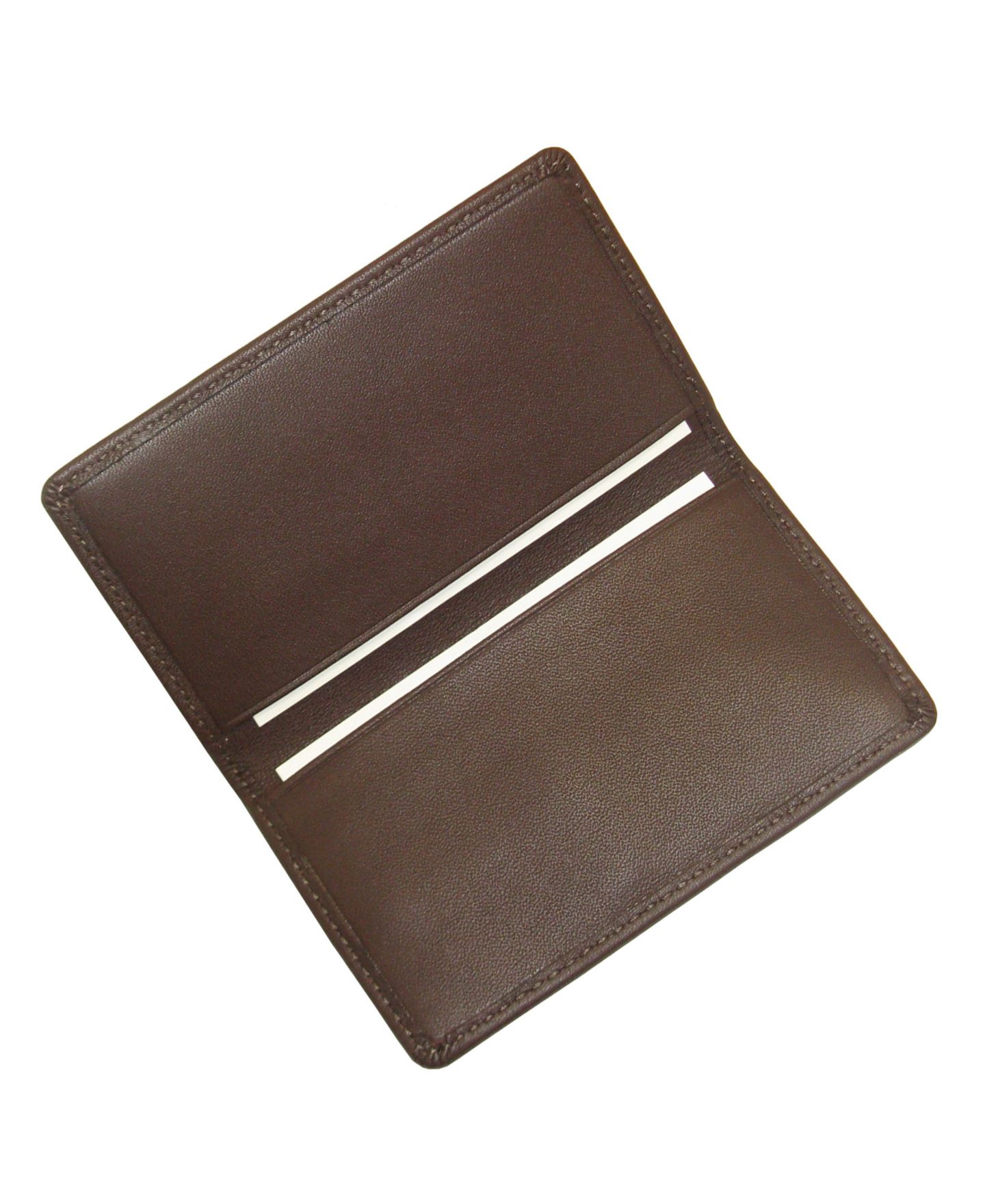 Мужской кошелёк ROYCE New York Slim Business Card Case in Genuine Leather, цвет: Коричневый — фото 2