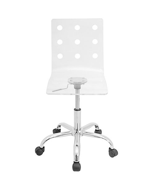 Lumisource Swiss Adjustable Office Chair With Swivel In Clear