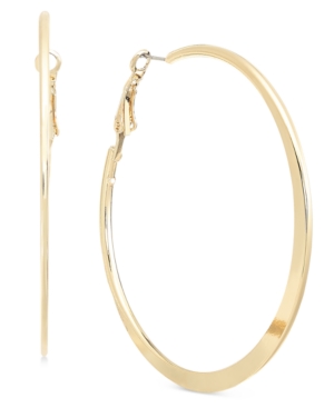 image of Alfani Flat-Edge Large Hoop Earrings, Created for Macy-s