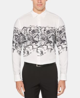 Perry Ellis - Men's Ski Lodge Graphic Shirt