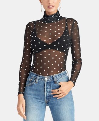 mesh top turtleneck