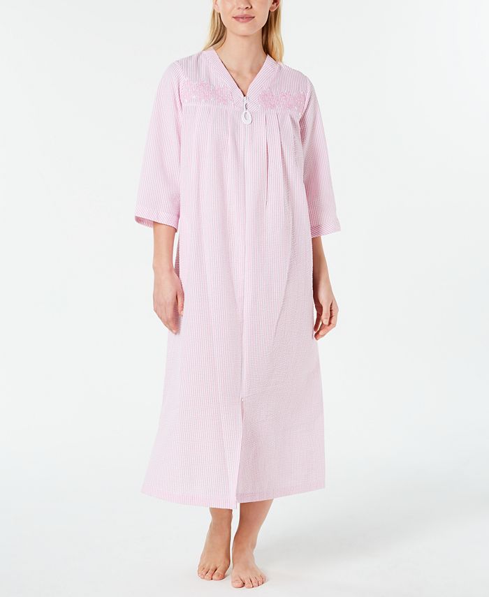 Seersucker nightgown hot sale plus size