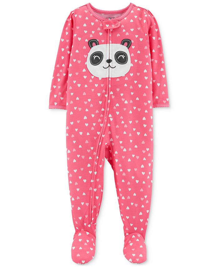 Carter's Baby Girls Panda Footed Pajamas - Macy's
