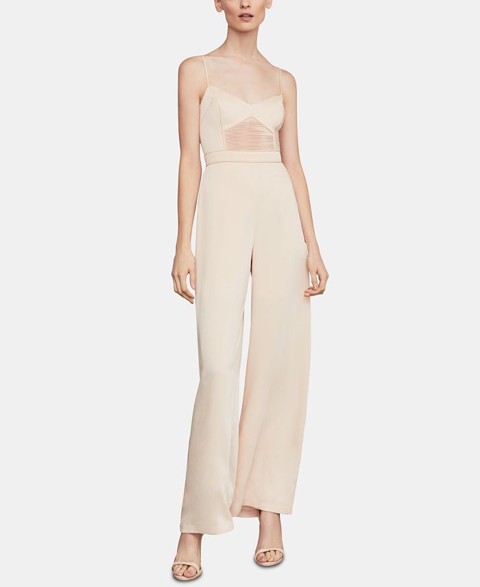 BCBGMAXAZRIA Crepe Wide Leg Jumpsuit Macy s