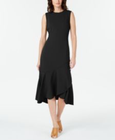 Sleeveless High-Low Wrap-Hem Dress