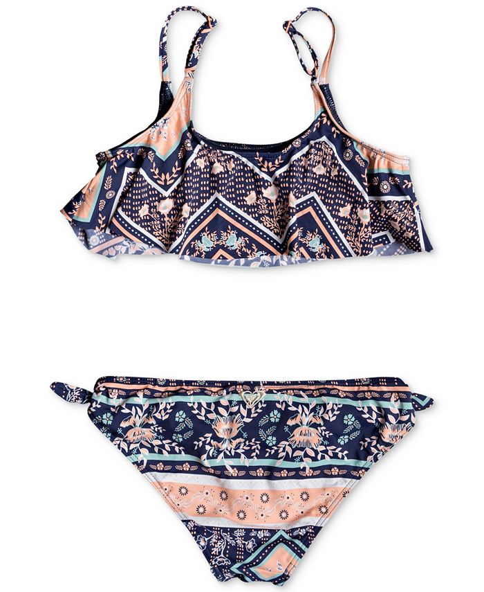 Roxy Big Girls TwoPiece FlutterTop Bikini Macy's