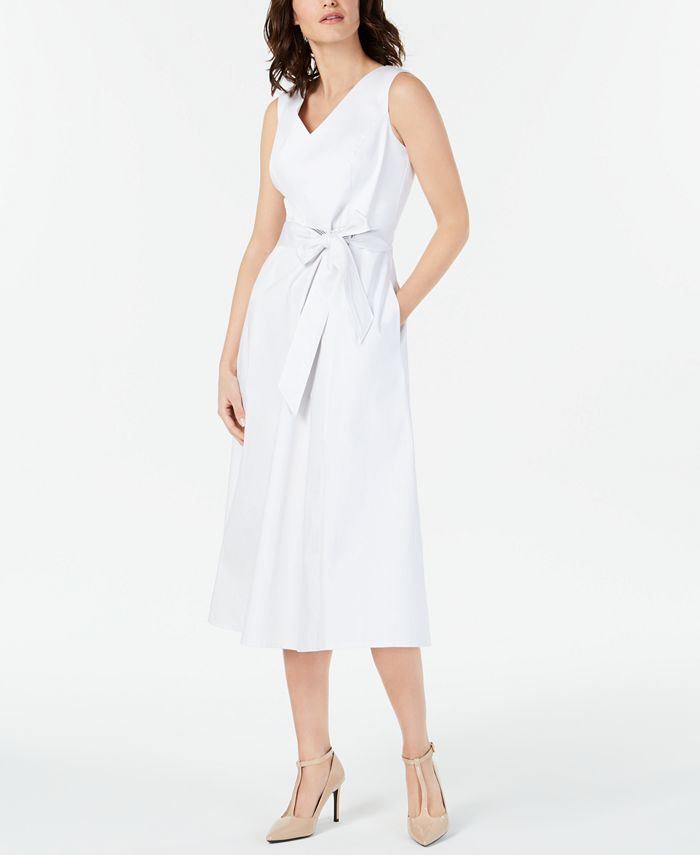 Calvin Klein Sateen Midi Dress - Macy's