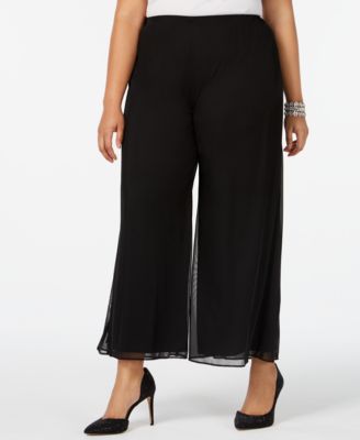 Alex Evenings - Plus Size Cropped Wide-Leg Pants