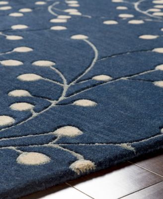 Athena ATH-5156 Navy 2' x 3' Area Rug
