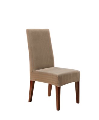 Sure Fit - Stretch Pinstripe Short Dining Chair Slipcover