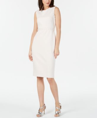 Calvin Klein - Imitation-Pearl Sheath Dress