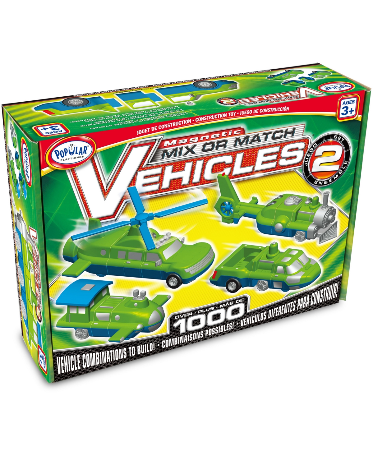 Popular Playthings Magnetic Mix Or Match Vehicles- Set #2 In No Color