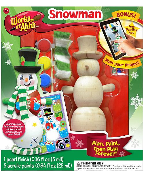 Masterpieces Puzzles Masterpieces Works Of Ahhh Snowman Paint Kit