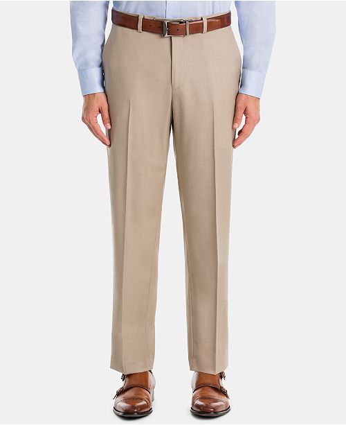 Lauren Ralph Lauren Men S Ultraflex Classic Fit Tan Wool Pants