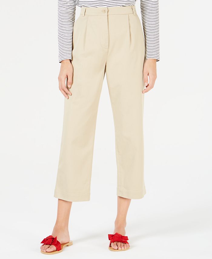 Weekend Max Mara Pleat-Front Cropped Pants - Macy's