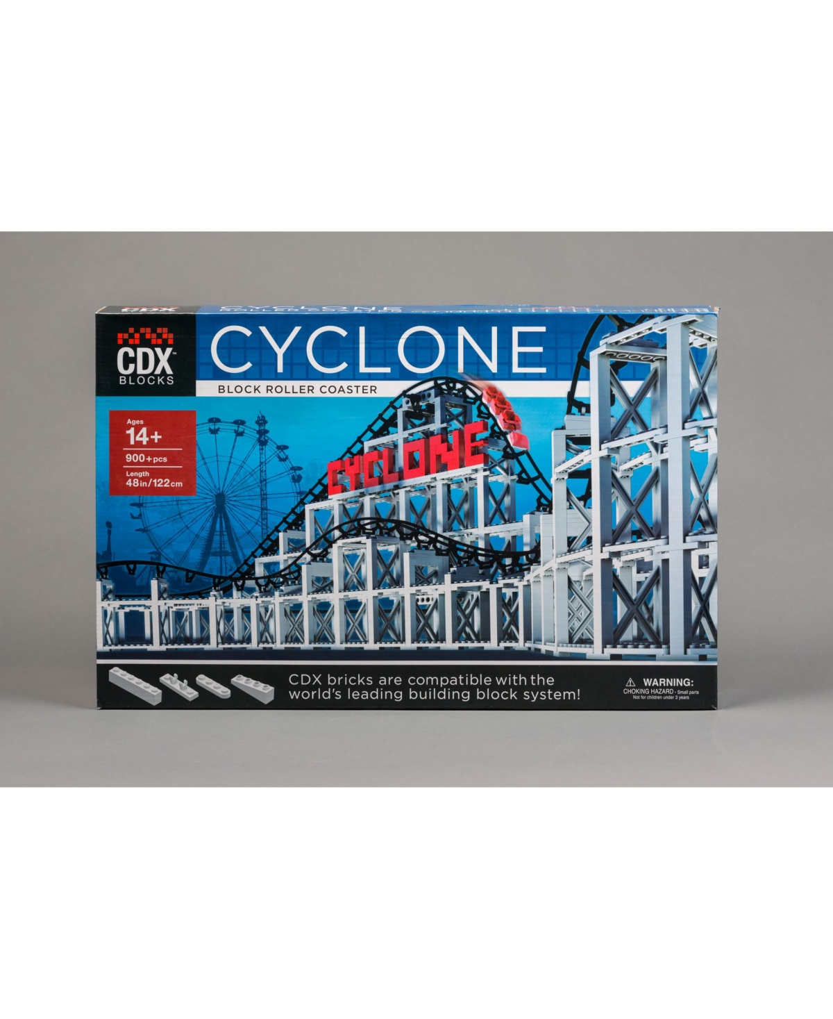 Coaster Dynamix Kids' Cdx Blocks Brick Construction Cyclone Roller Coaster Building Set In Multi