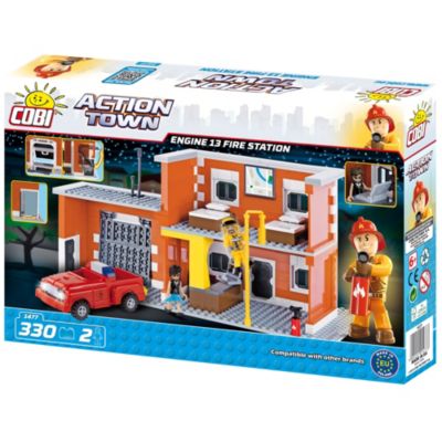 COBI Action Town Engine 13 Fire Station 330 Piece Construction Blocks Building Kit