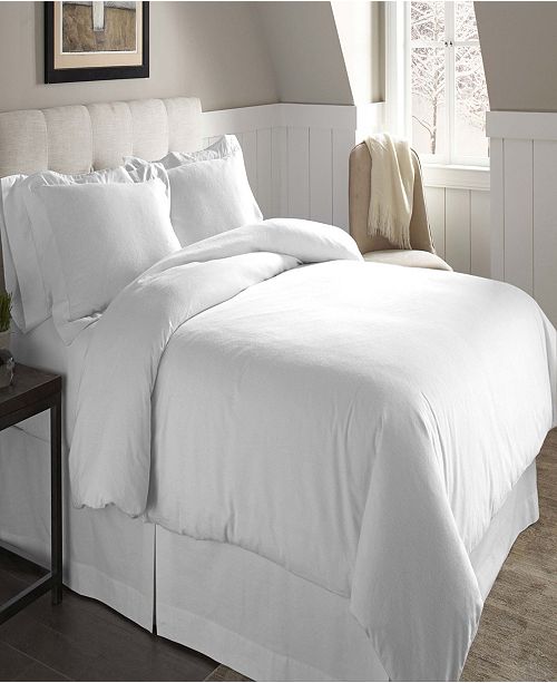 Pointehaven Superior Weight Cotton Flannel Duvet Set Twin Twin