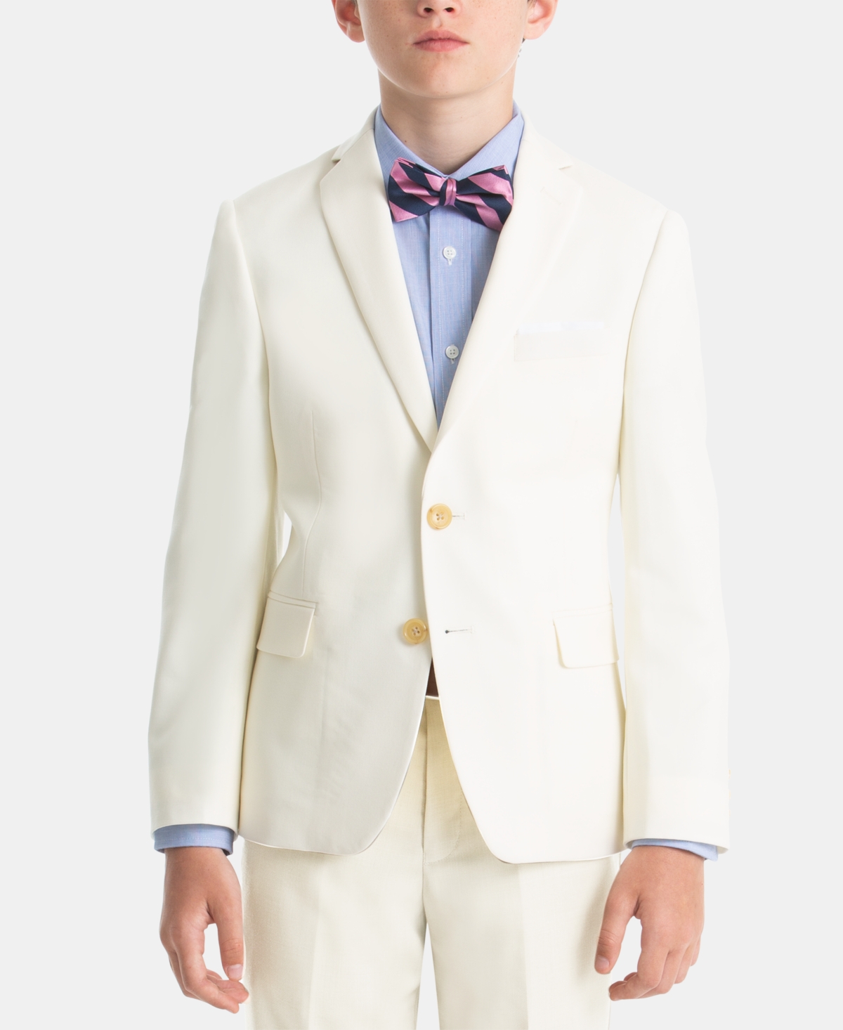 Lauren Ralph Lauren Kids' Little Boys Wool Blend Suit Jacket In Off White