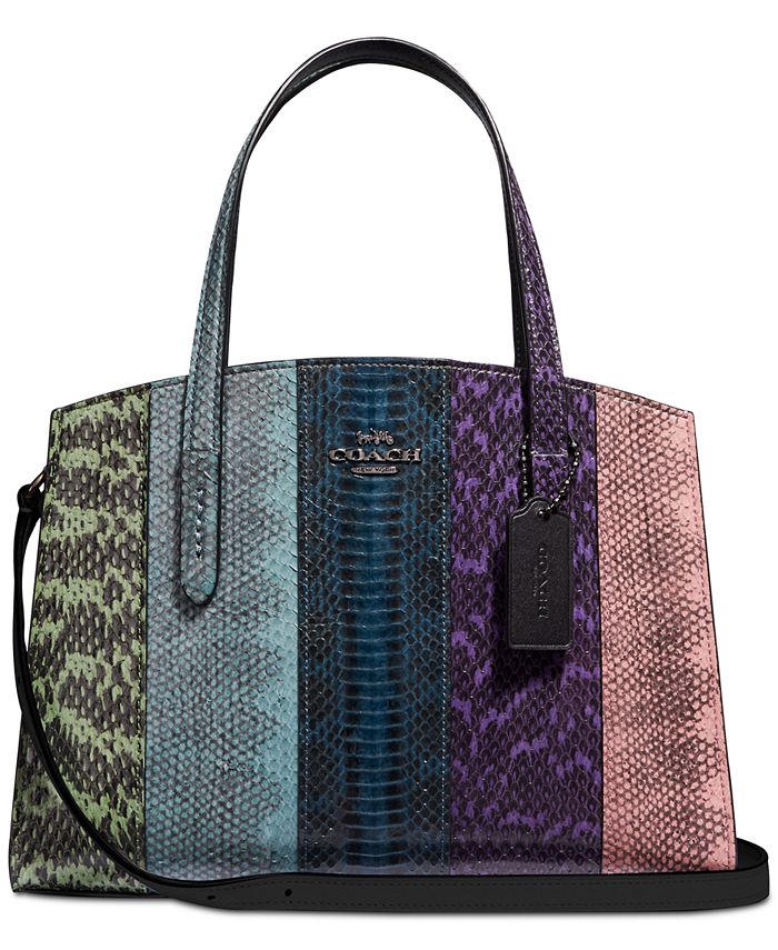 COACH Charlie Carryall 28 in Ombre Snakeskin - Macy's