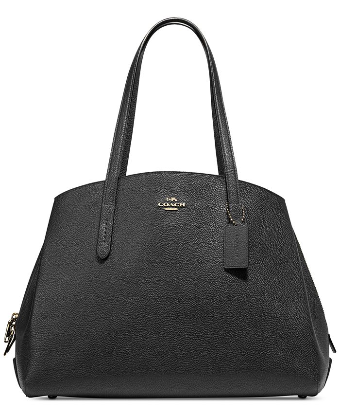 COACH Charlie 40 Satchel in Polished Pebble Leather Macy s