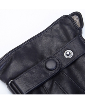 Royce New York Lambskin Men's Touchscreen Cashmere Gloves