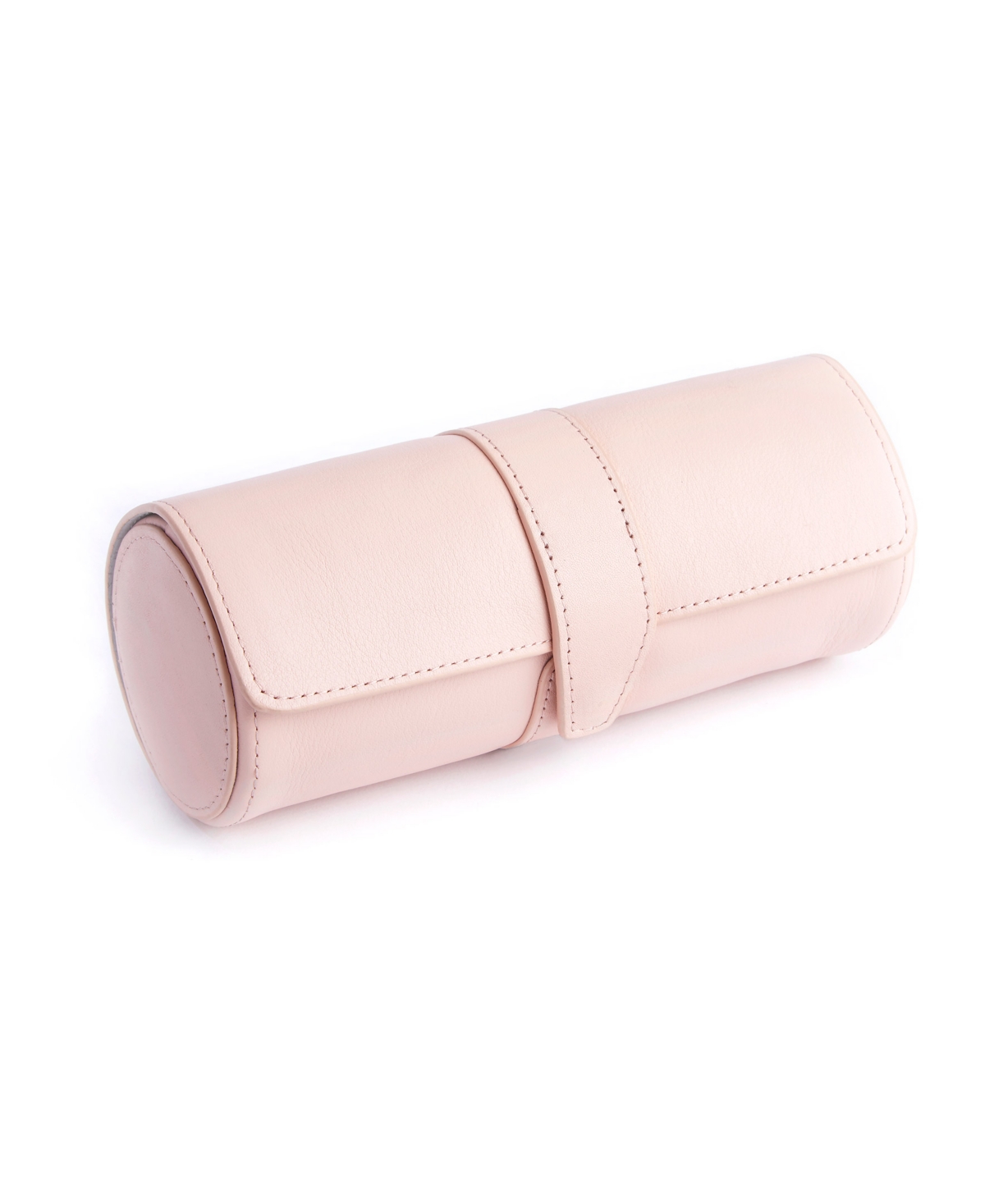 Suede Lined Travel Watch Roll - Pink