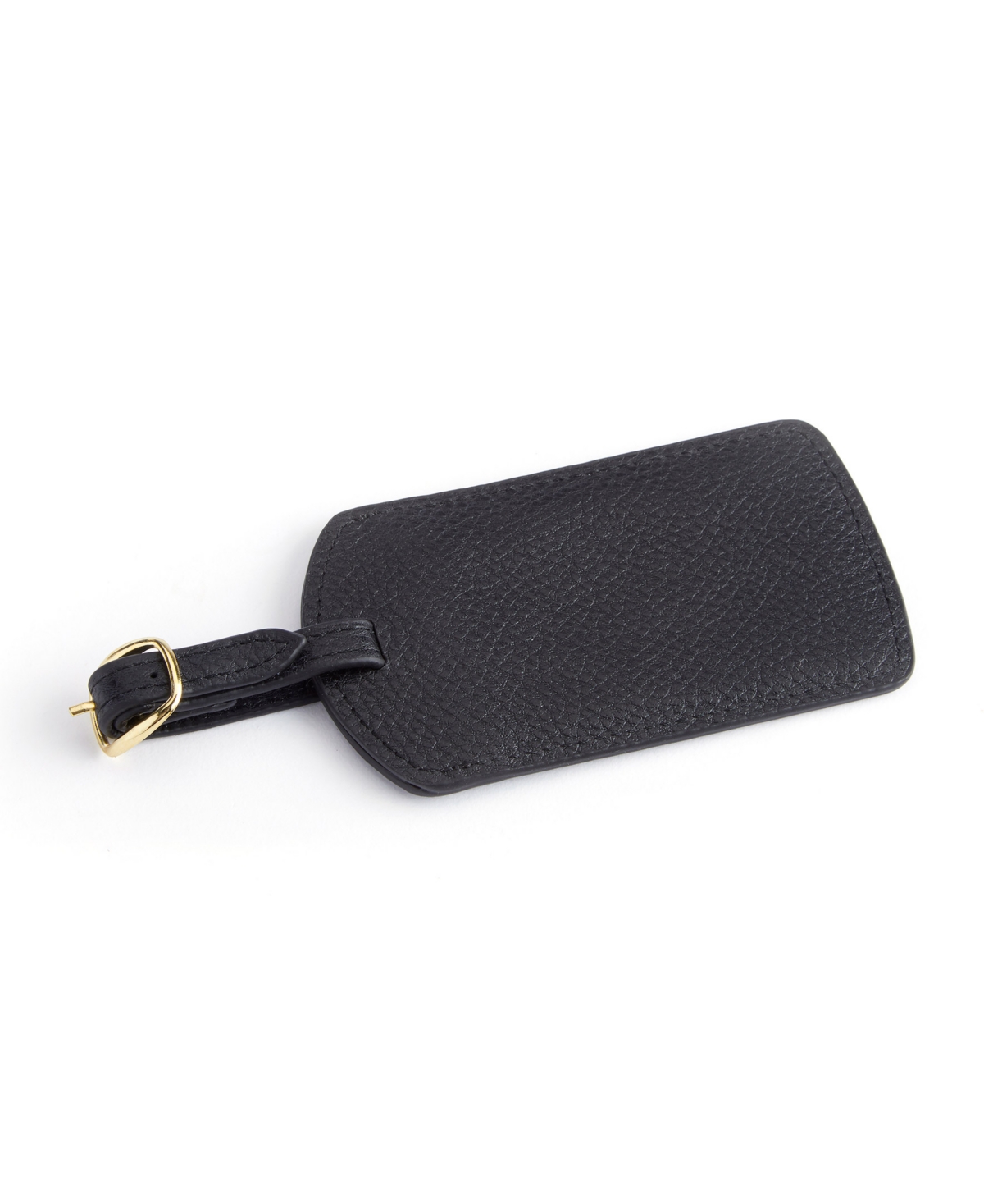 Luggage Tag with Gold Plated Hardware - Black