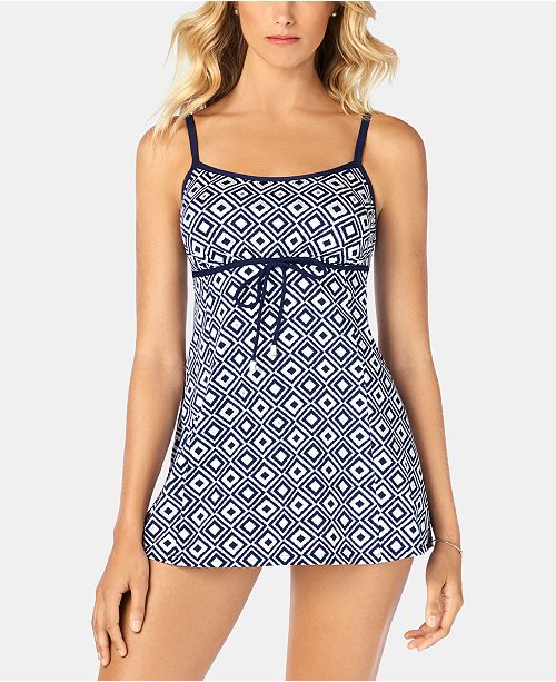 Swim Solutions Empire TummyControl Swimdress, Created for Macy's & Reviews Swimwear Women