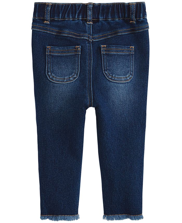First Impressions Baby Girls EmbroideredTrim Jeans, Created for Macy's