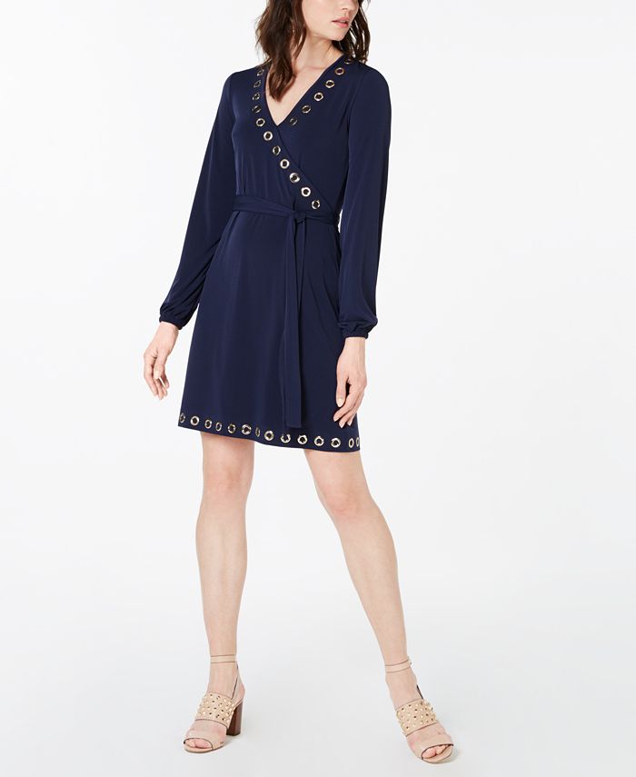 Michael Kors GrommetDetail Wrap Dress, In Regular & Petite Sizes Macy's