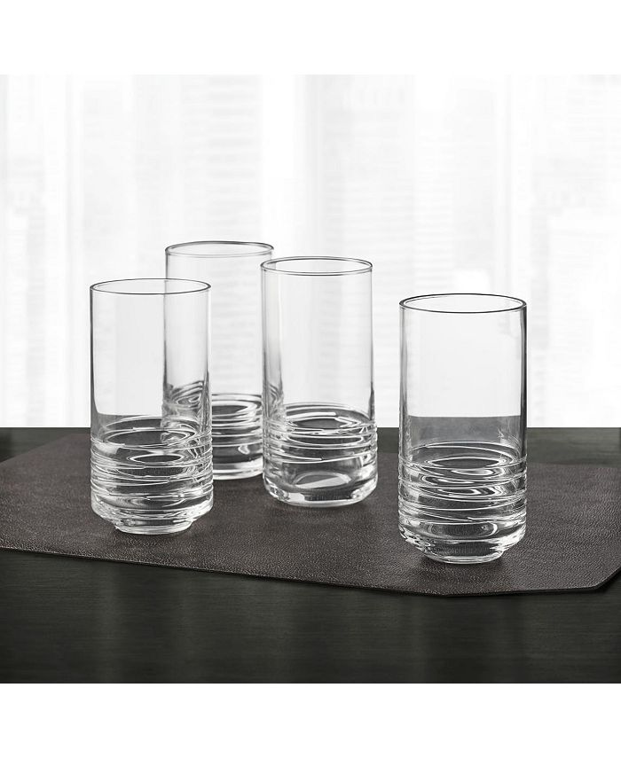 Hotel Collection CLOSEOUT! Set of 4 Large Highball Glasses with Cording