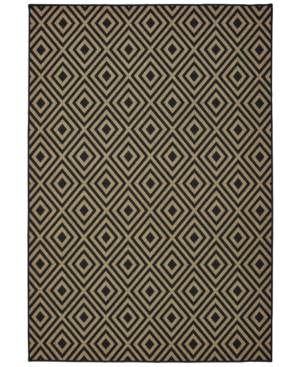 Oriental Weavers Marina 2335K Black/Tan 3'7in x 5'6in Indoor/Outdoor Area Rug