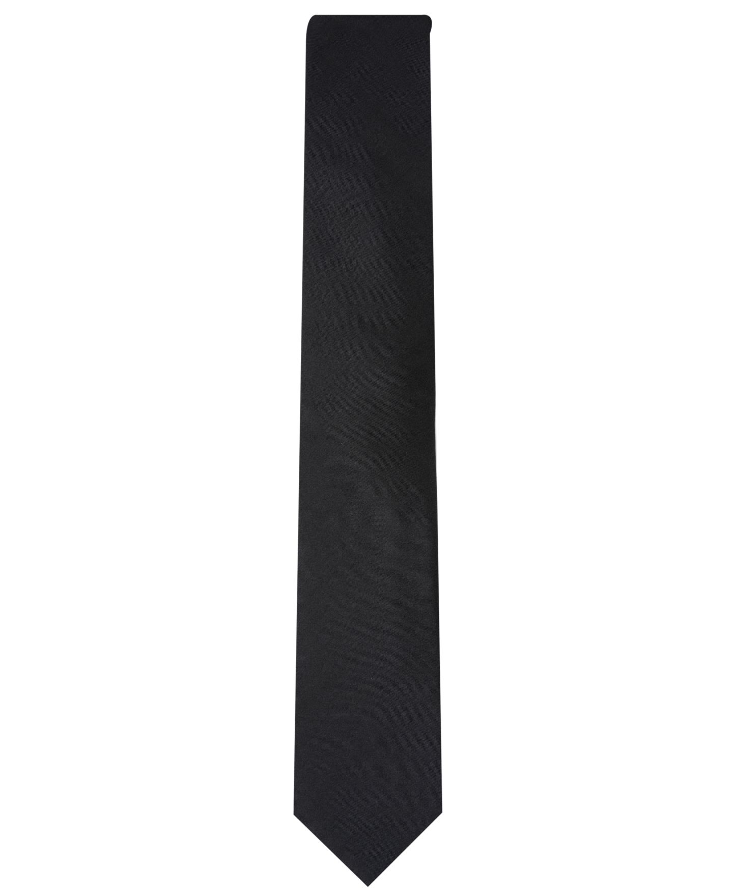 Мужской галстук Alfani Solid Texture Slim Tie, цвет: Чёрный — фото 2