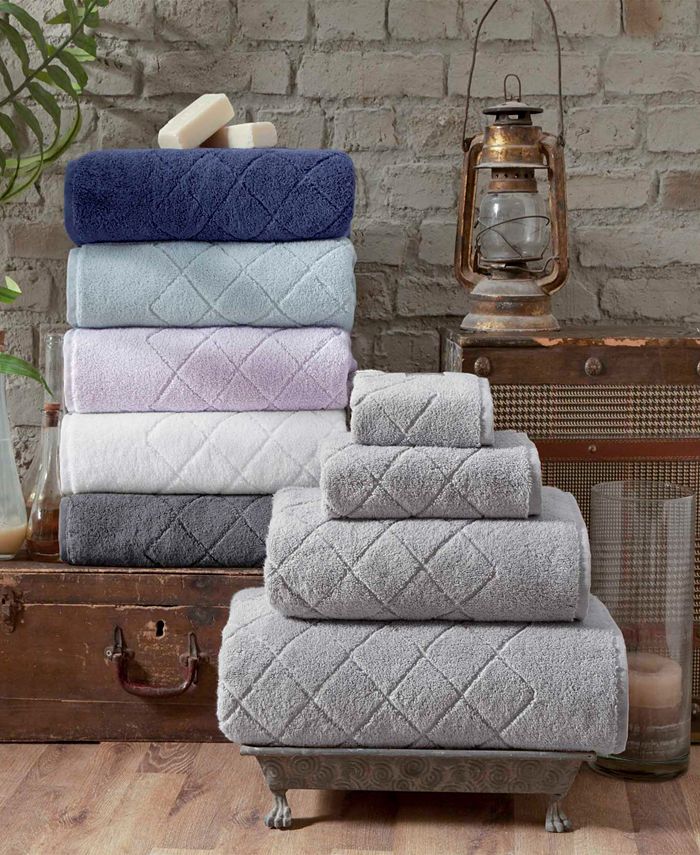 Bomonti 6 Piece Turkish Cotton Towel Set Enchante Home Anthracite