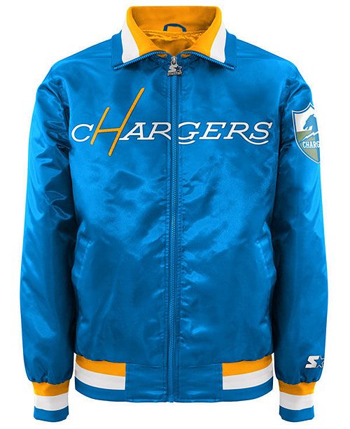 G Iii Sports Men S Los Angeles Chargers Starter Captain Ii Satin Jacket Reviews Sports Fan Shop By Lids Men Macy S