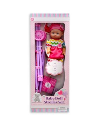 Kid Concepts Baby Doll with Stroller Set