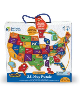 Learning Resources Learning Essentials - Magnetic U.S. Map Puzzle- 44 Pieces