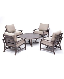 Tara Aluminum Outdoor 5-Pc. Seating Set (48" Round Table & 4 Rocker Chairs), Created for Macy's
