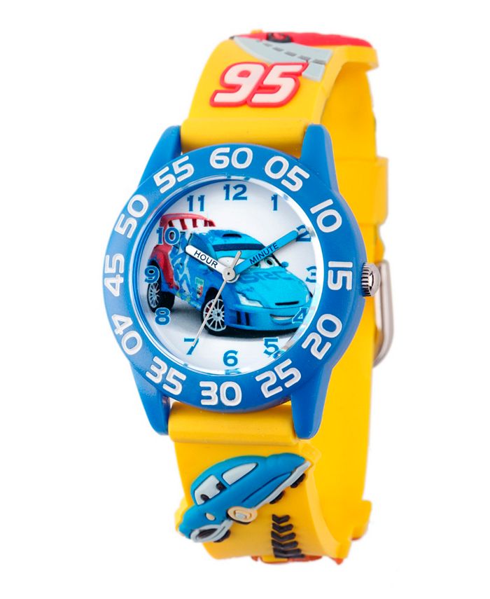 ewatchfactory Disney Cars Boys 3D Blue Plastic Time Teacher Watch