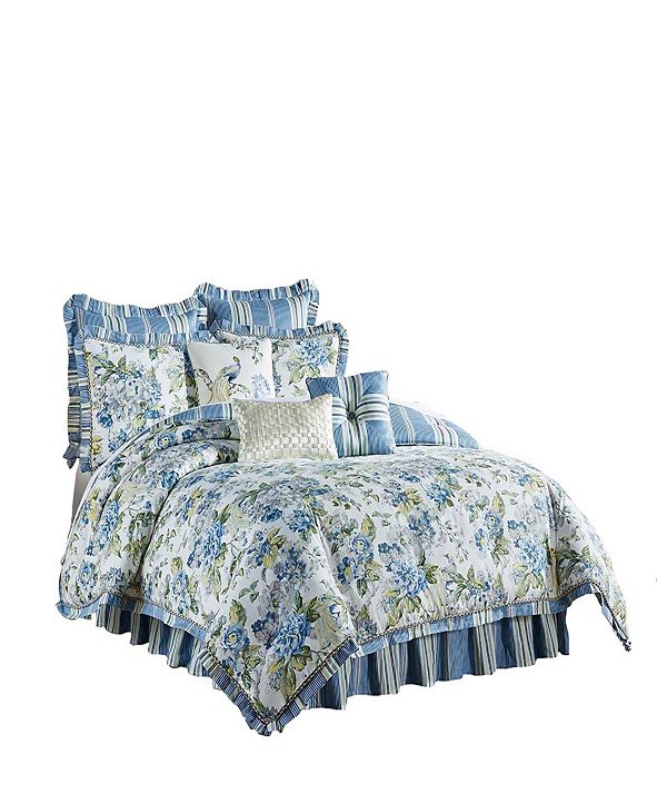 Savannah Home Waverly Floral Engagement 4 Piece King Comforter Set